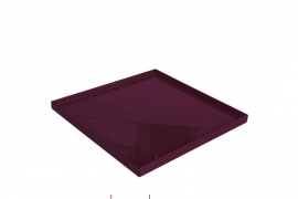 Purple square lacquer tray 21*21*H1cm